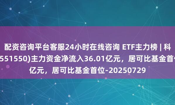 配资咨询平台客服24小时在线咨询 ETF主力榜 | 科创债ETF华夏(551550)主力资金净流入36.01亿元，居可比基金首位-20250729